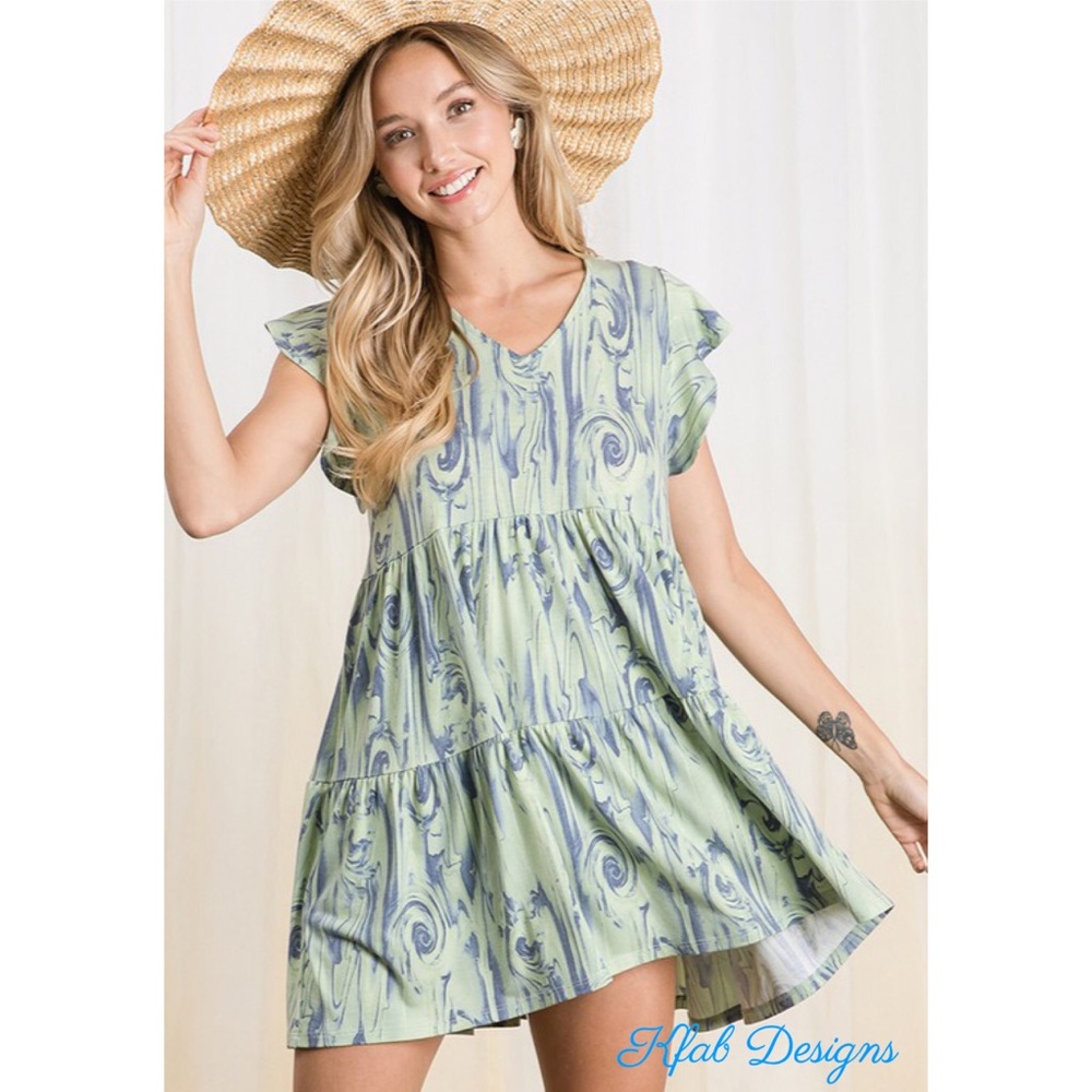 LAST 1! V Neck Ruffle Sleeves, Tiered Ruffle Tunic - Picture 9 of 11